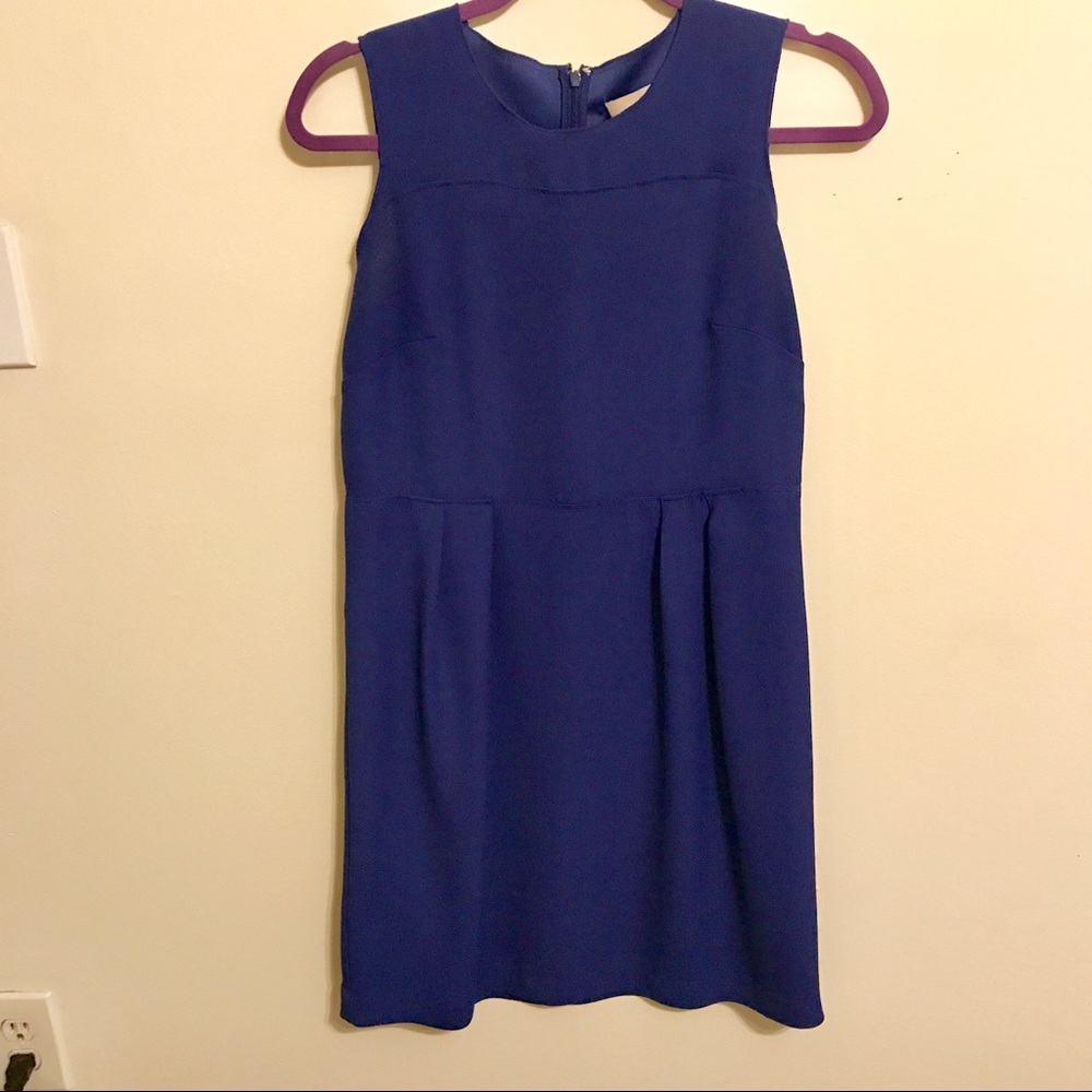 Loft Pleated Fit and Flare Dress